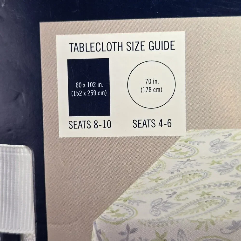 IZOD Bedford Paisley Tablecloth 60x102